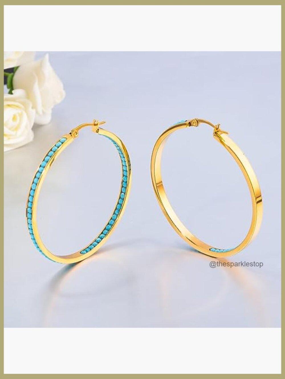 Large 2" Stainless Steel Hoop Earrings Hypoallergenic for Sensitive Ears - Picture 4 of 7